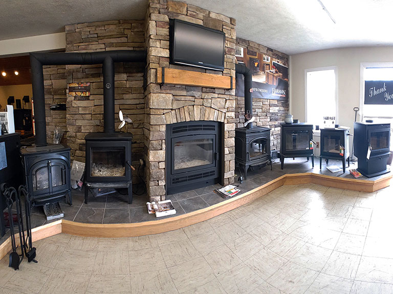 Wood Stoves  In Our Fireplace Showroom